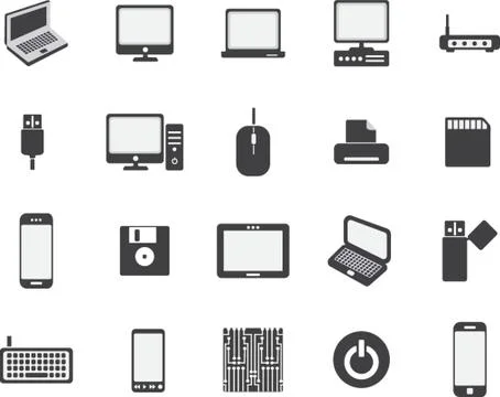 Computer Icon Set Stockillustratie
