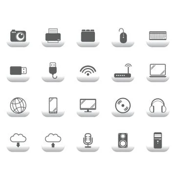 Computer Icon Set Stockillustratie