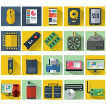 Computer Icon Set Stock Illustration