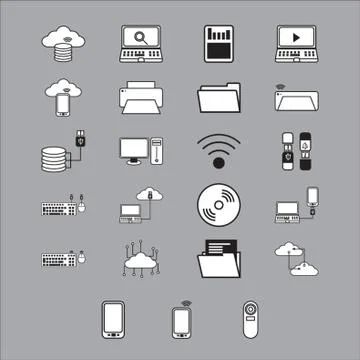 Computer Icon Set Stock Illustration