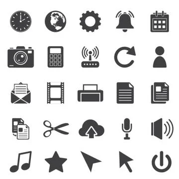 Computer Icon Set Stock Illustration