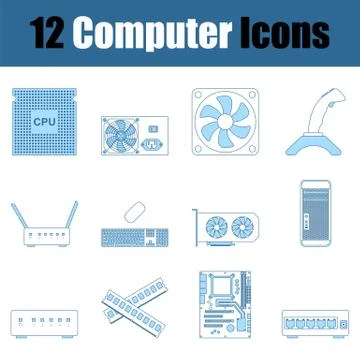 Computer Icon Set Stock-Illustration
