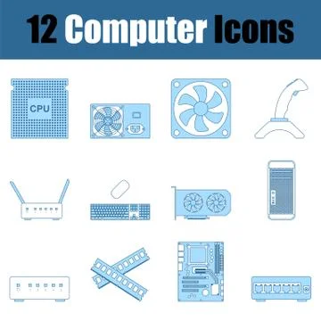 Computer Icon Set Stock-Illustration