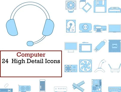 Computer Icon Set Stock Illustration