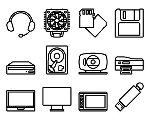 Computer Icon Set Stock Illustration