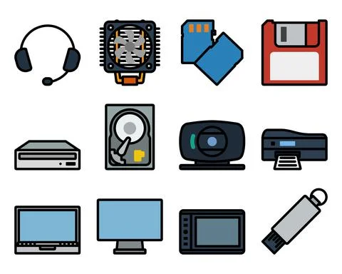 Computer Icon Set Stock Illustration