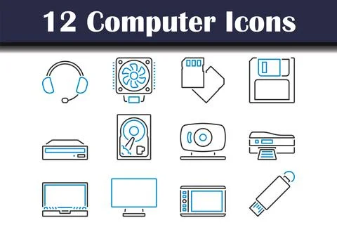 Computer Icon Set Stock-Illustration
