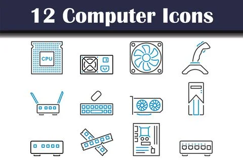 Computer Icon Set Stock-Illustration
