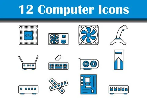 Computer Icon Set Stock-Illustration