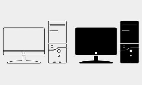 Computer icon set Illustration
