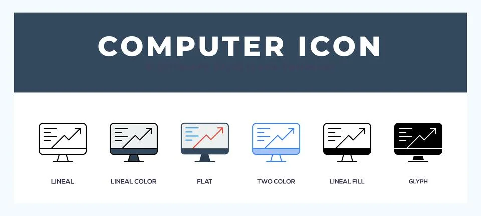 Computer icon set. vector illustration. イラスト素材