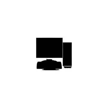 Computer icon. Simple style antivirus software big sale poster background s.. Stock Illustration