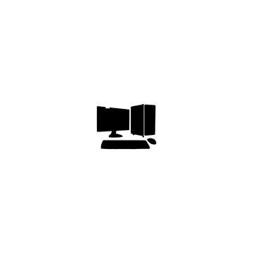 Computer icon. Simple style antivirus software big sale poster background s.. Stock Illustration