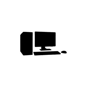 Computer icon. Simple style antivirus software big sale poster background s.. Stock Illustration