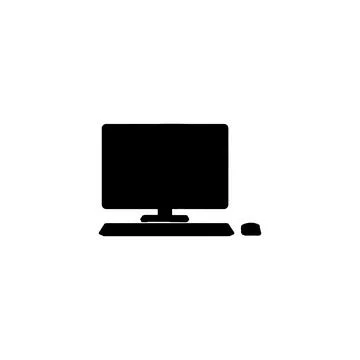 Computer icon. Simple style antivirus software big sale poster background s.. Stock Illustration