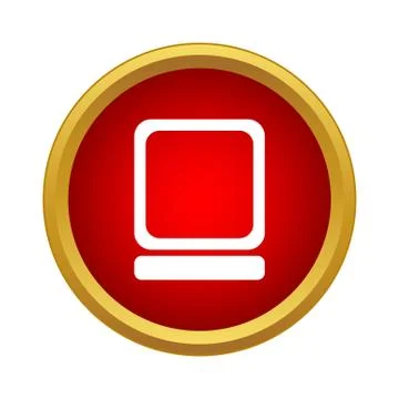 Computer icon in simple style Illustrazione stock