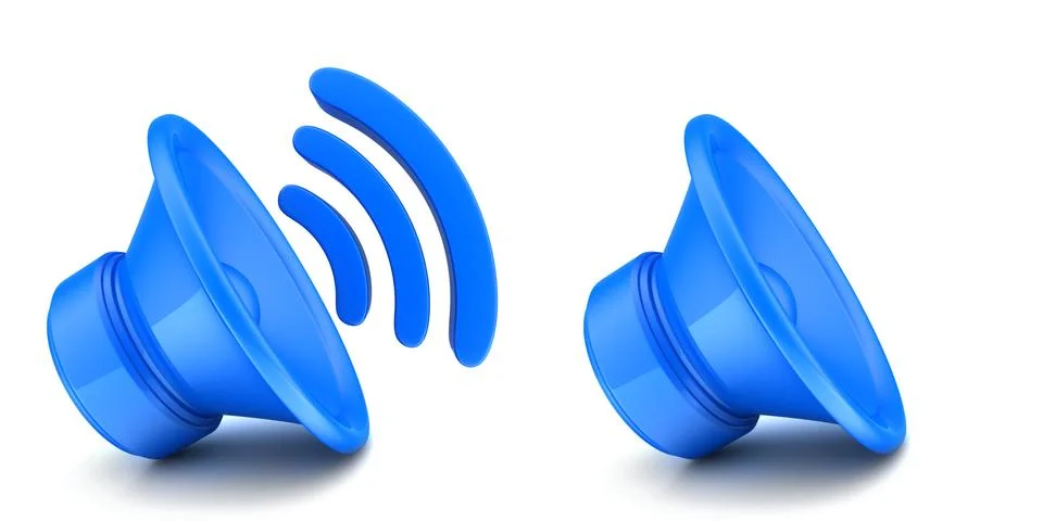 Computer icon of sound (off,on) Ilustración de archivo