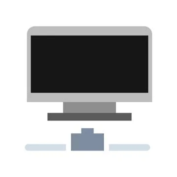 Computer icon technology vector digital illustration display electronic equip Illustrazione stock