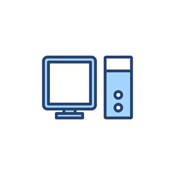 Computer icon vector. computer monitor sign and symbol 스톡 일러스트