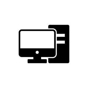 Computer icon vector. computer monitor sign and symbol Stock Illustration