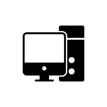 Computer icon vector. computer monitor sign and symbol Stock Illustration