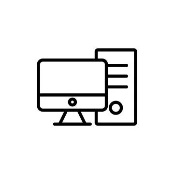 Computer icon vector. computer monitor sign and symbol イラスト素材