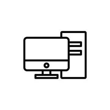 Computer icon vector. computer monitor sign and symbol イラスト素材