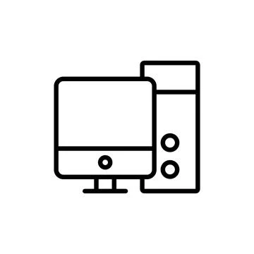 Computer icon vector. computer monitor sign and symbol イラスト素材