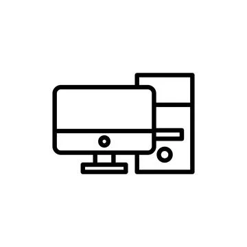 Computer icon vector. computer monitor sign and symbol イラスト素材