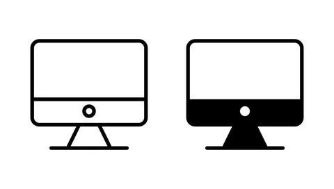 Computer icon vector. computer monitor sign and symbol Illustrazione stock
