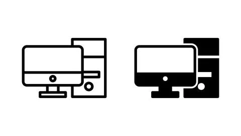 Computer icon vector. computer monitor sign and symbol Stock Illustration