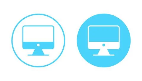 Computer icon vector. computer monitor sign and symbol Stock Illustration