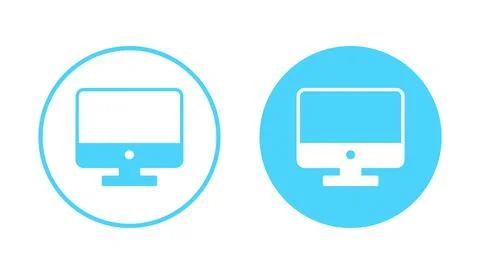 Computer icon vector. computer monitor sign and symbol Stock Illustration