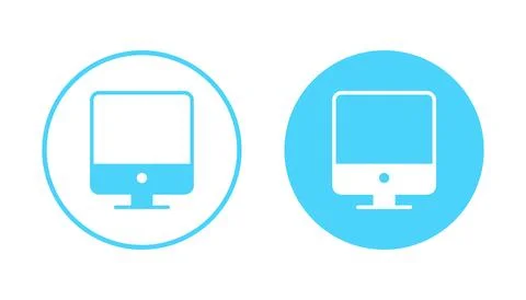 Computer icon vector. computer monitor sign and symbol Stock Illustration