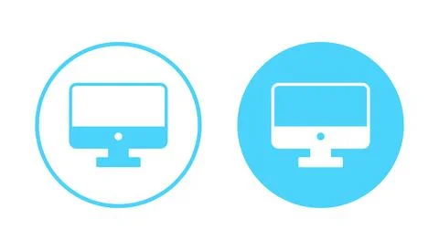 Computer icon vector. computer monitor sign and symbol Stock Illustration