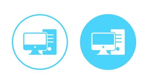 Computer icon vector. computer monitor sign and symbol Stock Illustration