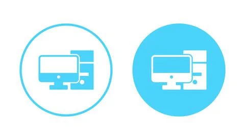 Computer icon vector. computer monitor sign and symbol Stock Illustration