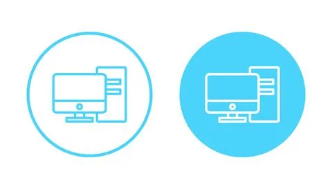 Computer icon vector. computer monitor sign and symbol 스톡 일러스트