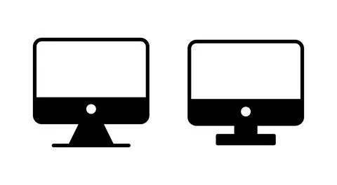 Computer icon vector. computer monitor sign and symbol 스톡 일러스트