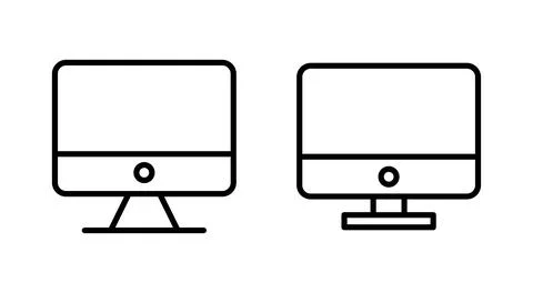 Computer icon vector. computer monitor sign and symbol 스톡 일러스트
