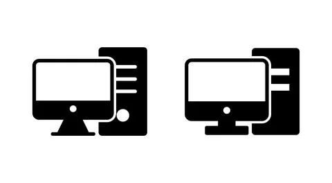 Computer icon vector. computer monitor sign and symbol 스톡 일러스트