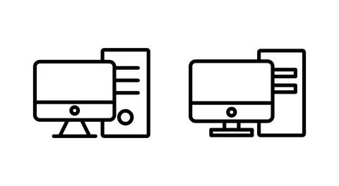 Computer icon vector. computer monitor sign and symbol 스톡 일러스트