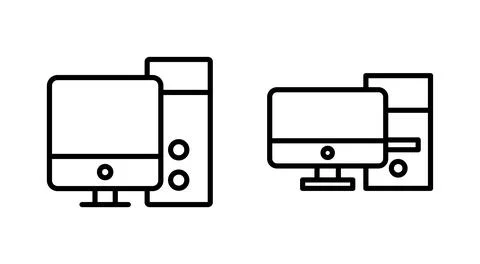 Computer icon vector. computer monitor sign and symbol 스톡 일러스트