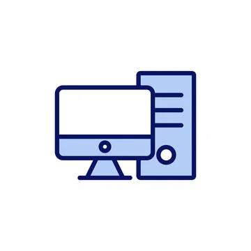 Computer icon vector. computer monitor sign and symbol 스톡 일러스트