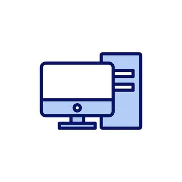 Computer icon vector. computer monitor sign and symbol 스톡 일러스트