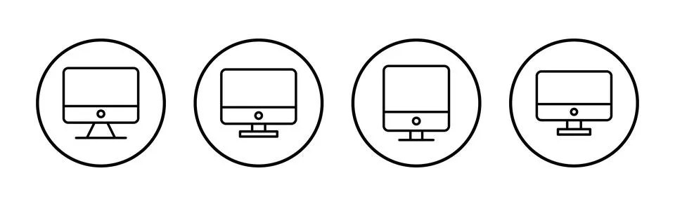 Computer icon vector. computer monitor sign and symbol Stock Illustration