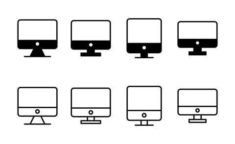 Computer icon vector. computer monitor sign and symbol Stock Illustration