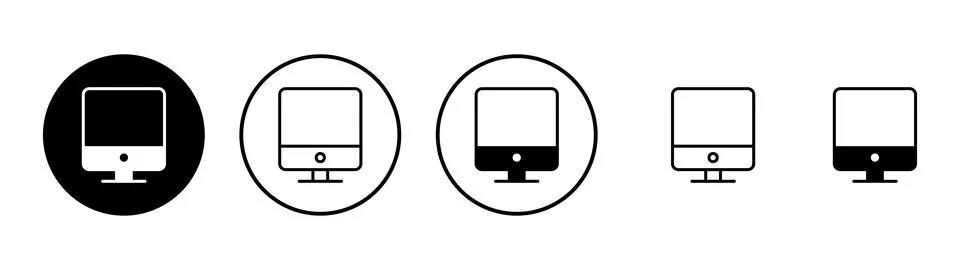 Computer icon vector. computer monitor sign and symbol Stock Illustration