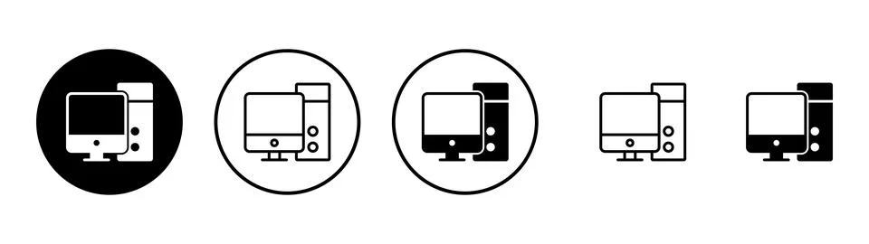 Computer icon vector. computer monitor sign and symbol 스톡 일러스트