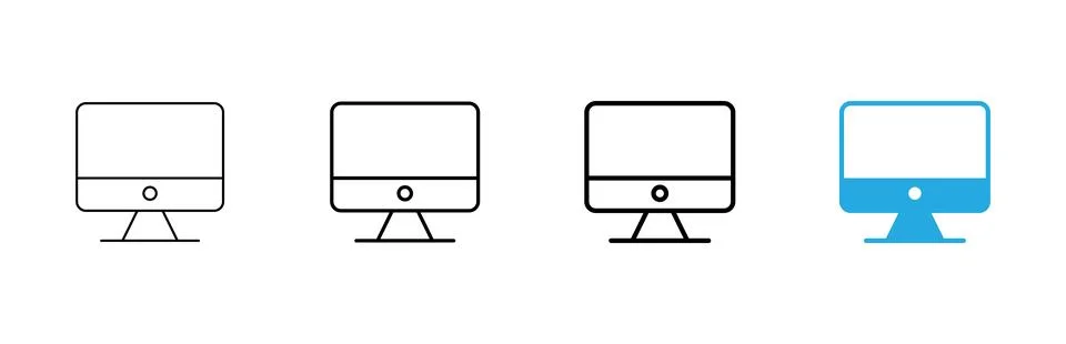 Computer icon vector. computer monitor sign and symbol Illustrazione stock